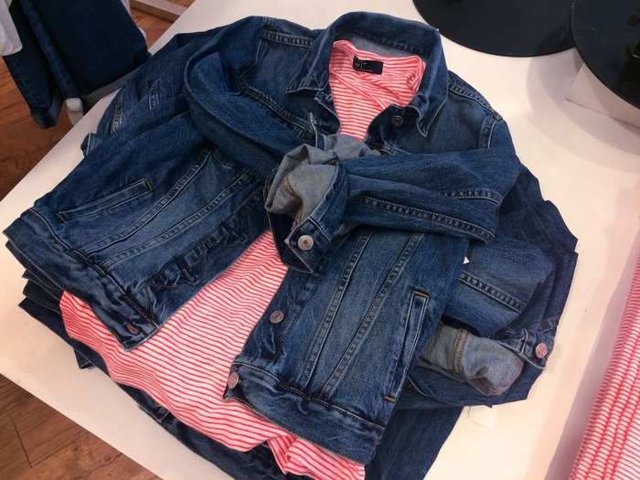 The store was also selling denim jackets.