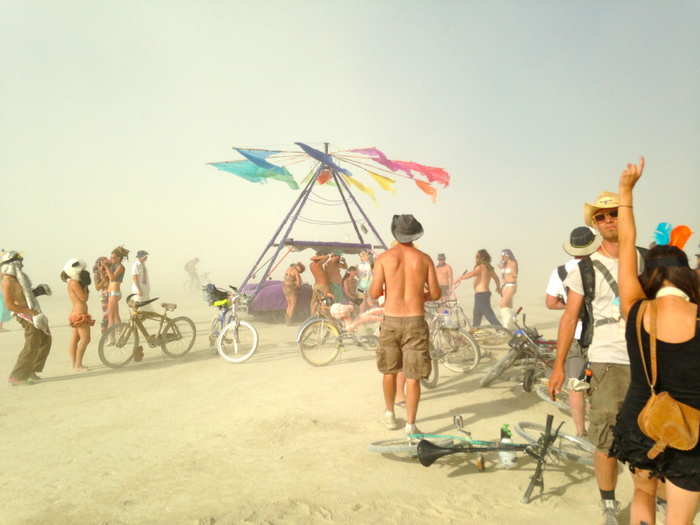 The parties continued even through the dust storms.