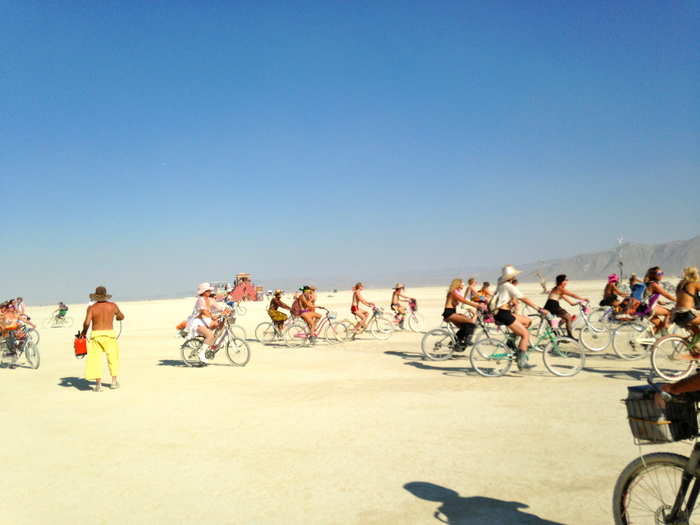 It is by far the most common mode of transportation around the playa.