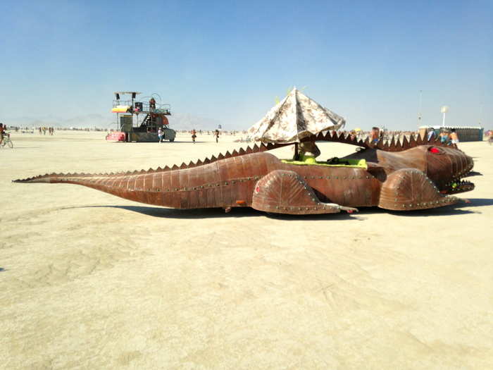 This lizard car was made of all metal.