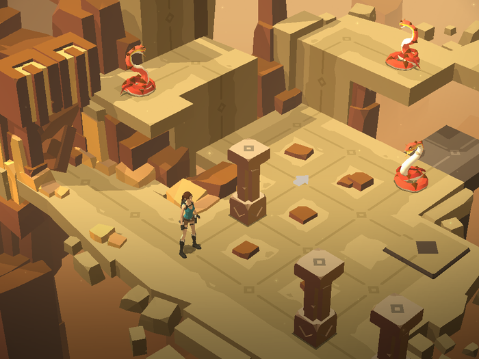 So, what does "Lara Croft GO" play like? Slowly and methodically — a lot like "Monument Valley," actually. You