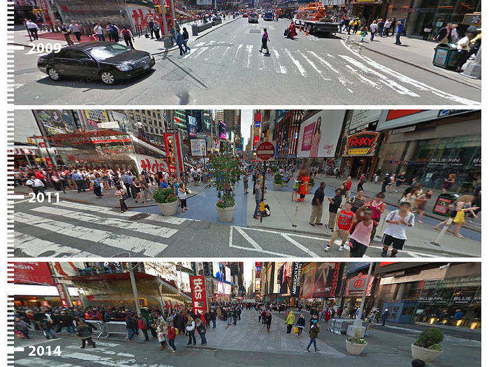 In some areas, Google Street View offers a timeline of images, so you can see how a space has evolved over time.