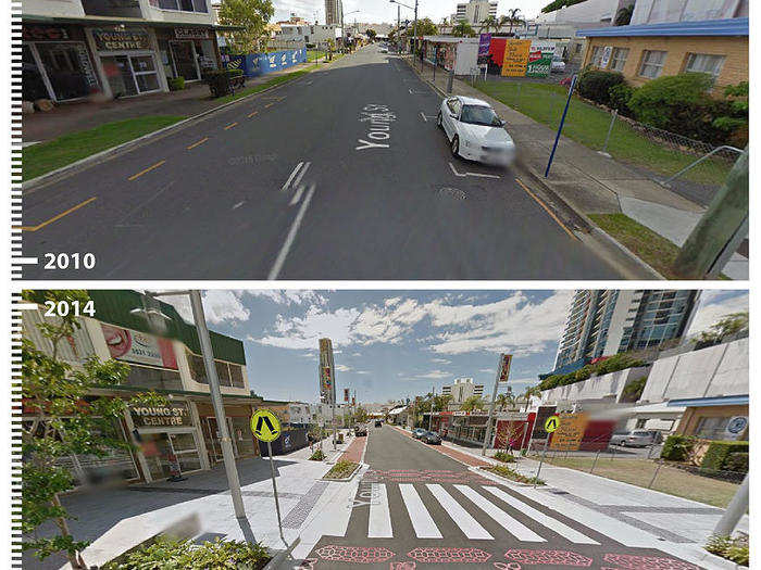 Sometimes all it takes is a crosswalk, as demonstrated in Southport, Australia.