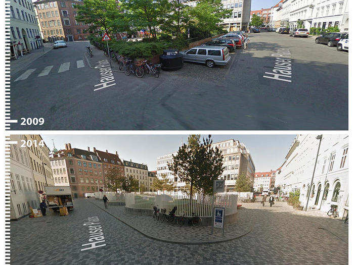 Copenhagen actually removed some greenery to make space for pedestrians.