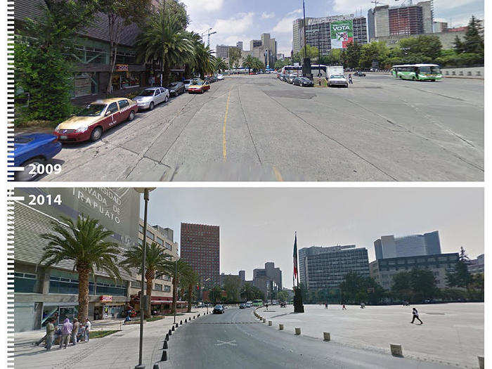 This Mexico City street looks infinitely easier to navigate on foot.