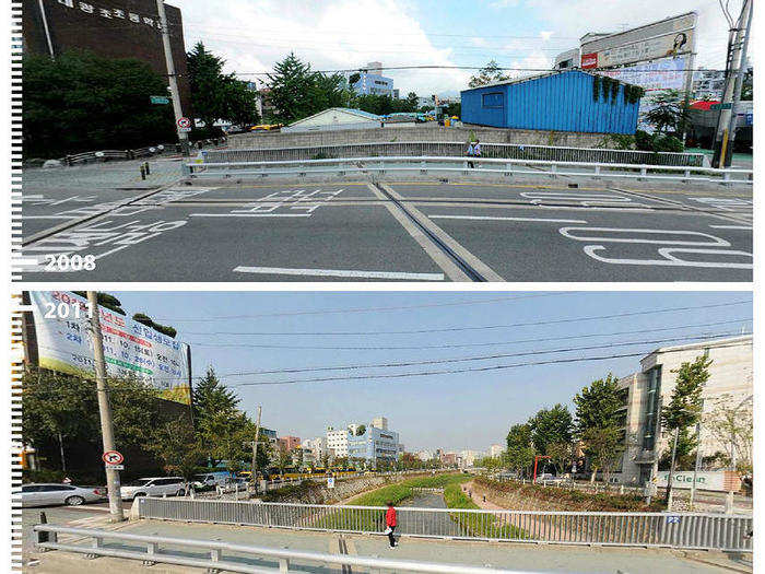 An overpass in Seoul provides a whole new view.