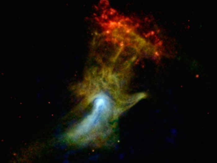 NASA thought this image looked like the "hand of God" and dubbed it so. But this composite image, taken by NASA