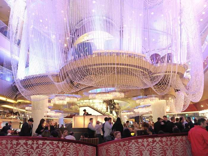 Instead of swinging from the chandeliers, drink inside one. The Chandelier Bar at the Cosmopolitan Hotel in Las Vegas features a three story bar inside of a chandelier, enveloped in two million beaded crystals. The drinks are equally impressive, many inspired by the molecular gastronomy movement, and created and served table side, from a modern bar cart.