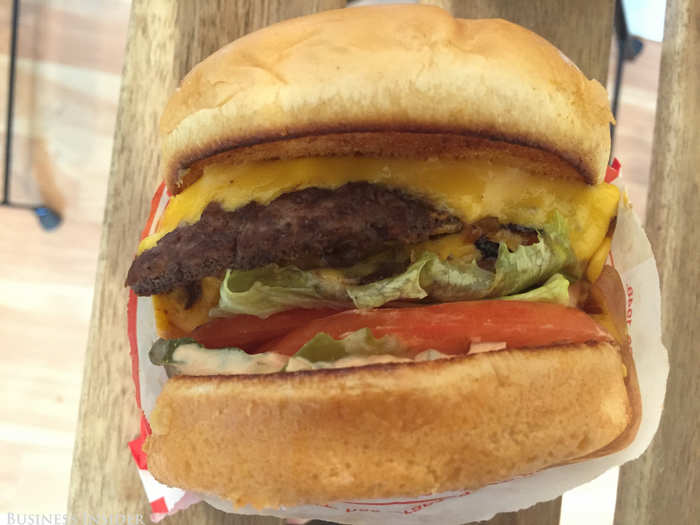 The Double Double sure looked pretty — as if it had been carefully assembled by a food photographer.