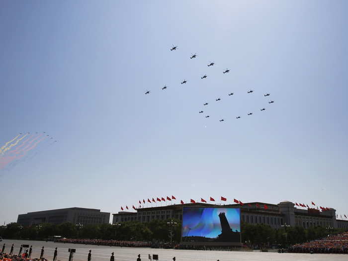 The parade celebrated the 70th anniversary of the end of World War II, a time period marked in China by a brutal Japanese occupation.