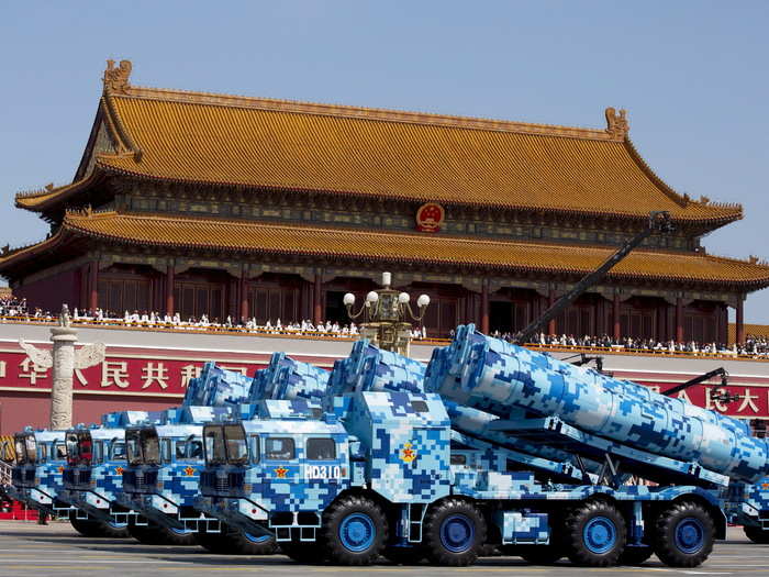 The parade was an opportunity for China to bolster nationalism, as well as flex their military muscles amid tensions with their Asian neighbors in the South China Sea.