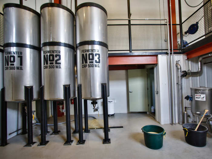 Here are the containers where the fermentation process takes place.