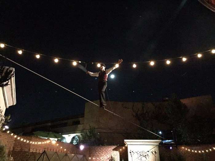 Explore speakeasies like No Vacancy, where performances that include tightrope walking are a regular activity.