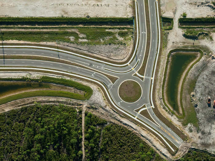 When Heilner photographed Cape Coral in 2009, construction on many of the new housing developments in the area had halted.