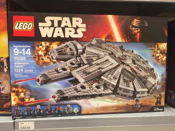 The Millennium Falcon is back and looks better than ever. The $149.99 set comes with 1,329 pieces including a detachable cockpit, a rotating top, and laser turrets with a hatch.