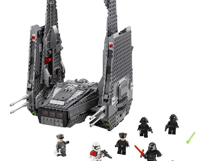 The 1,005-piece LEGO set comes with six characters: villain Kylo Ren, General Hux, a First Order officer and crew member, and a First Order Stormtrooper officer.