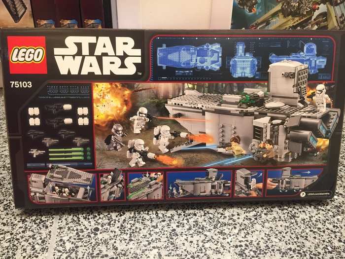 The 792-piece LEGO set comes with six different figures including one of the new Flametroopers, Captain Phasma, and two resistance fighters.