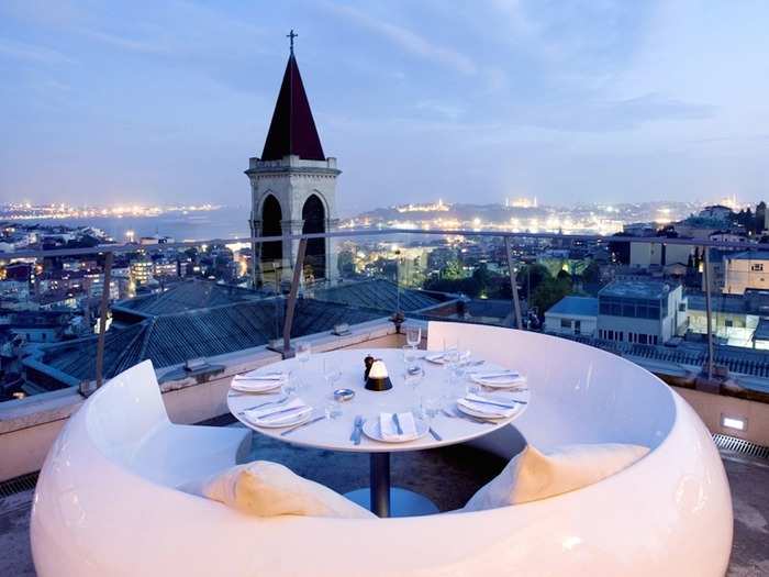 The Four Seasons Istanbul at the Bosphorus is an elegant setting for clear views across the Bosphorus, but if you