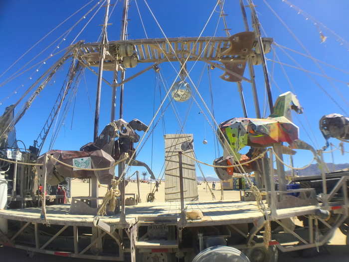 This car had a working carousel on top of it...