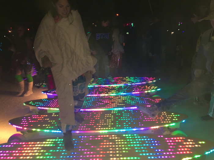 Even some skateboards light up.