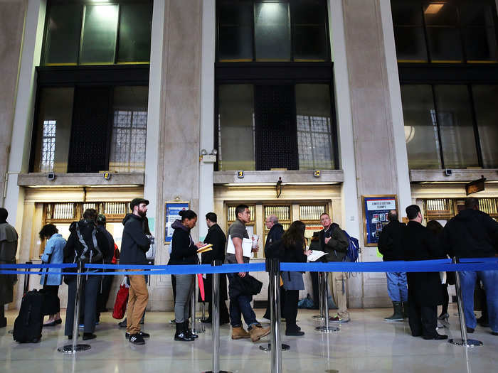 The Post Office was open 365 days a year until 1990, when the mail business started to dwindle. Now, most of the actual letter-mailing action is confined to the building