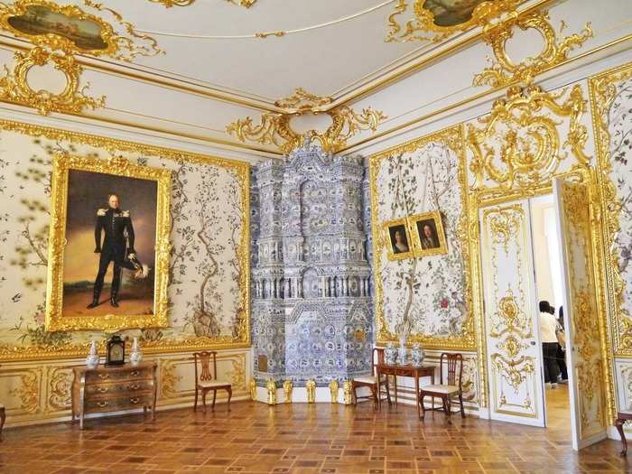 Empress Elizabeth used the palace as her summer residence. The interior is just as ornate as the exterior.