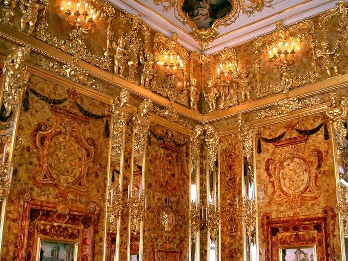 Unfortunately the room was dismantled in 1941, when the Germans took over the palace. Forty years later, the Amber Room was recreated, which took 20 years and more than $12 million; it was reopened in 2003.