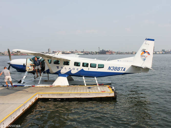 Blade offers flights on two kinds of seaplanes, one of which is the Aqua 950. It purports to be the fastest commercial seaplane in the Hamptons, though as Wiesenthal notes, it