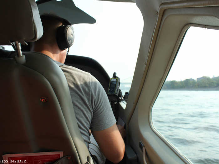 As we prepared for takeoff, the choppy waters of the East River rocked the seaplane back and forth.