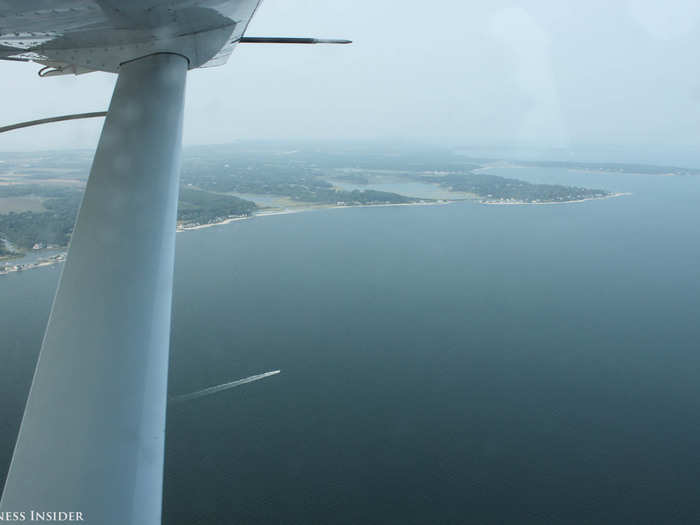 It only took us about 35 minutes to get to East Hampton on the seaplane, and we had incredible views the whole way.