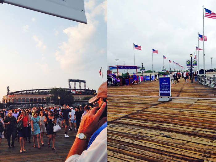 A little under an hour later, the 7 train dropped me off right at the USTA Billie Jean King National Tennis Center in Queens. Normally, the boardwalk to the courts is packed — not today.