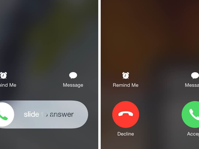 The reason you only sometimes see accept or decline buttons when receiving a call on your iPhone: