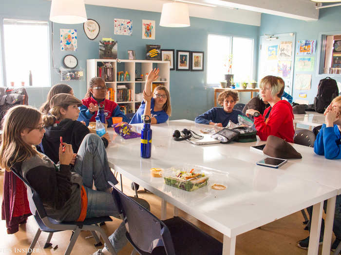 This group of middle schoolers get ready for a surprise field trip ... to a Google IO event!