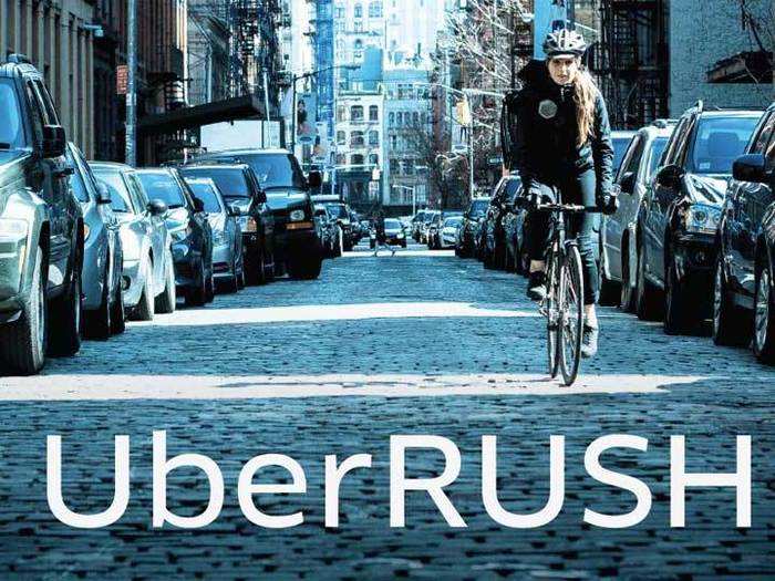 April 2014: Uber begins its UberRUSH service, which brings bicycle delivery to Manhattan. The service starts at a flat fee of $15, though it