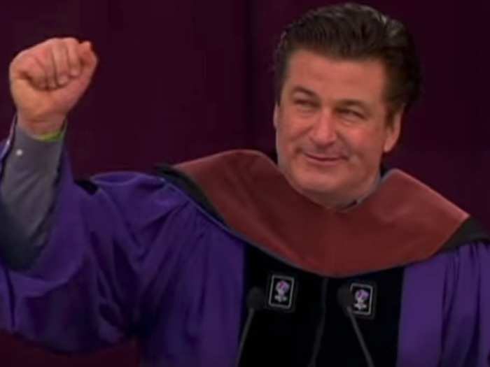 Alec Baldwin earned an honorary doctorate from his alma mater.