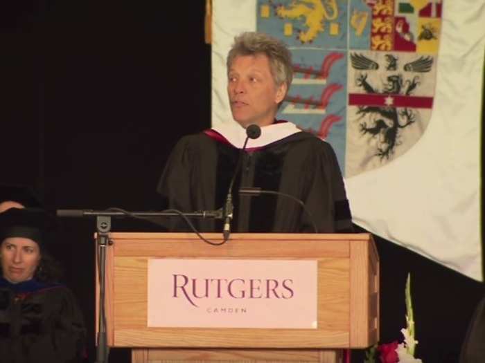 Jon Bon Jovi received an honorary doctorate from Rutgers University this year.