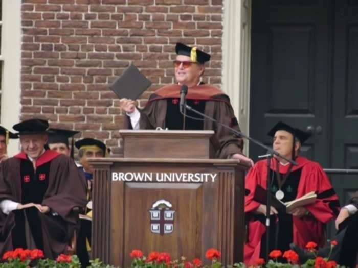 Jack Nicholson has an honorary doctorate from Brown.