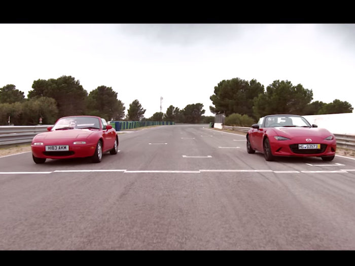 Pretty impressive that it came down to a run for the finish line. The original Miata remains a good sparring partner on the track, even with 25-year-old technology.