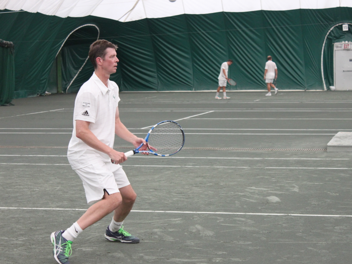 Boutique investment bank CEO Steve Hentschel, 48, showed an incredible amount of athleticism on the court. Hentschel was the captain of the team when he played for Princeton.