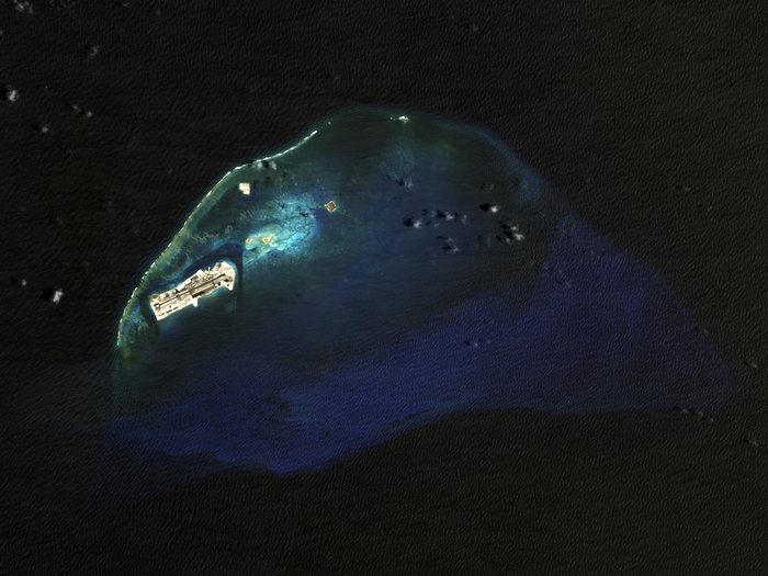 The explorers are currently making their way to the Hawaii island of Ni’ihau, and on to more deep sea exploration at Johnston Atoll, seen here in a satellite image.