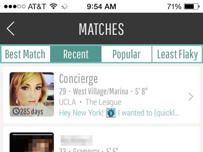 The League puts all your matches in one place. But unlike other dating apps, your matches on The League have an expiration date. If you don