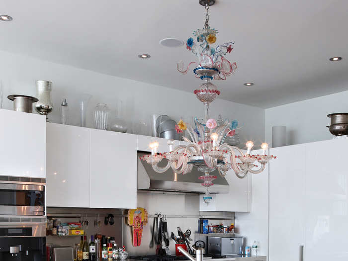 Even their chandelier and cooking space echoes the Novogratzes