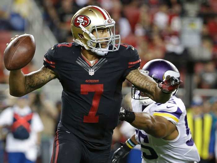 12. Colin Kaepernick, San Francisco 49ers