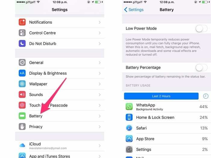 Extra information on what exactly is draining your battery.