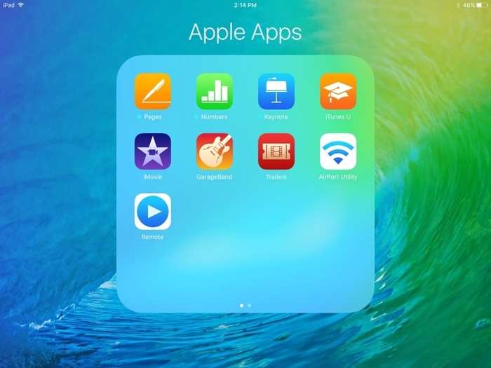 Larger iPad app folders.