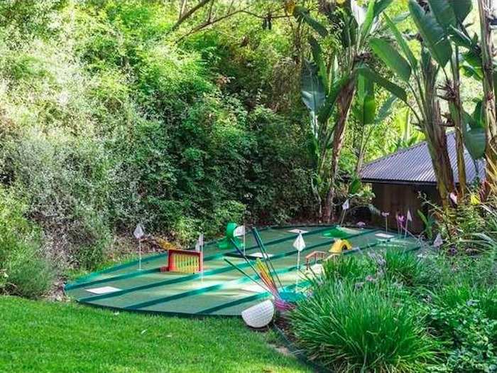 A miniature golf course can be found on the yard outside. Ward told the WSJ that one reason for the move is that she and Sherman will soon be empty nesters.