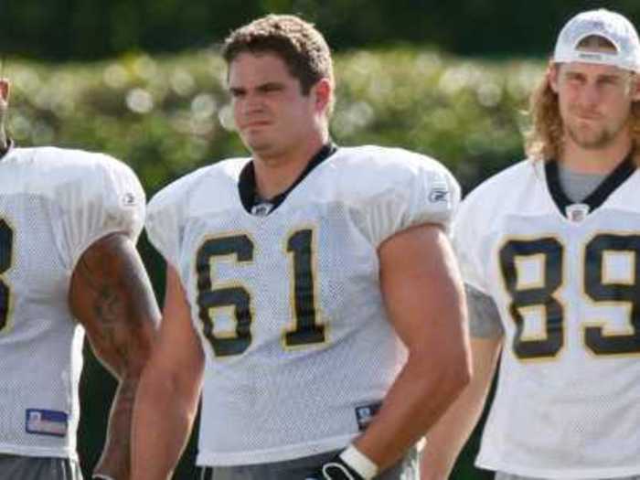 Former New Orleans Saints center Alex Fletcher now works at Merrill Lynch.