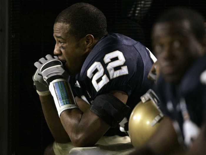 Former Notre Dame defense cornerback Ambrose Wooden works at Goldman.