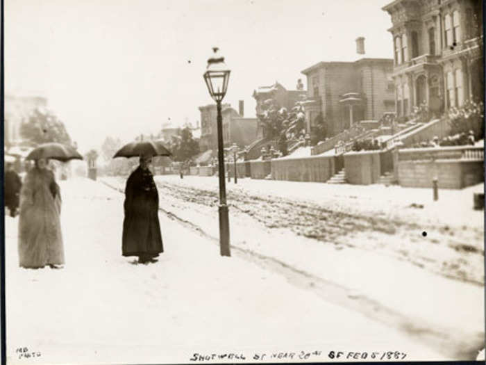 Shotwell Street, near Twentieth. Snowfall, 1887