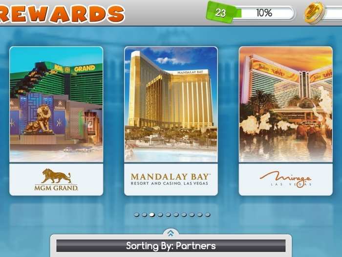 Most of the MyVegas rewards are for MGM Resorts casinos, which include the MGM Grand, New York New York, and Excalibur, where we stayed.